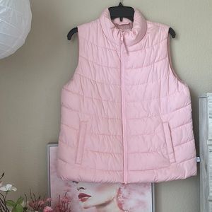 Pink puffer vest